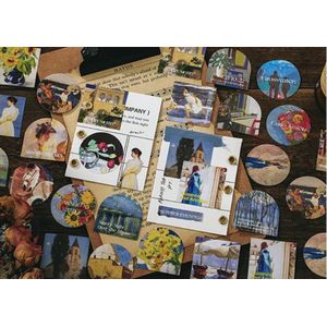 Impressionistische Kunst Stickers - Van Gogh - Set van 46 - Planner Agenda Stickers - Scrapbookdecoraties - Bujo Stickers - Geschikt voor Volwassenen en Kinderen