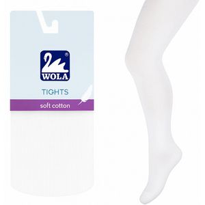 Wola – Kinderpanty Meisjes – 60 DEN – Katoen – Wit – Maat 80 / 86 cm (1 stuks)