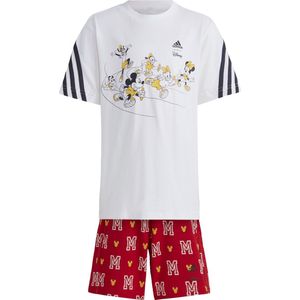 adidas Sportswear adidas x Disney Mickey Mouse T-shirt Set - Kinderen - Wit - 116