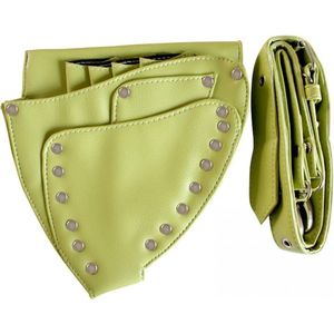 Old Barbers Professionele Kappers,- Barbers & Make-up Artists Holster - Imitatieleer - Afmeting ca.18 x 3 x 20 cm - Metal Studs Green