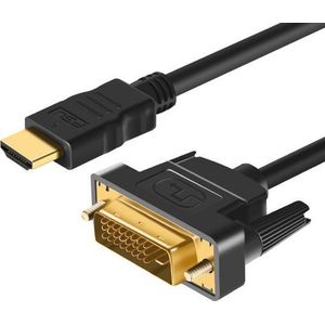WiseGoods - Premium HDMI Naar DVI Kabel - HDMI naar Displayport - Adapter - Converter - 1080P - 1M - Zwart