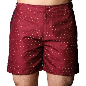 Korte Broek en Zwembroek Heren Sanwin - Rood Tampa Dots - Maat 31 - S