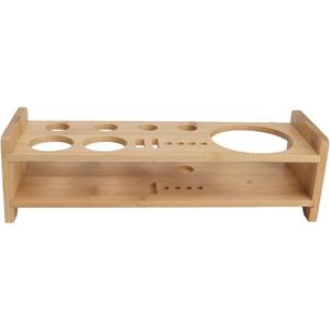 Standaard voor barkeeper-gereedschappen van bamboe - Grote inhoud, ruimtebesparend, afneembaar, geurloos .