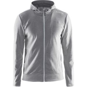 Craft Leisure Full Zip Hood M 1901692 - Grey Melange/White/Grey Melange - XS