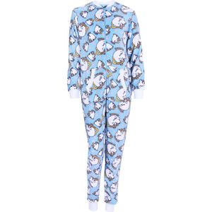 Disney - Onesie - Blauw-wit - Belle en het Beest - Fleece Pyjama