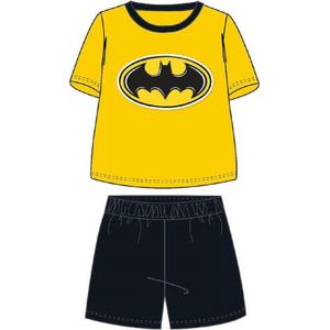 Batman shortama - maat 128 - Bat-Man pyjama korte broek en t-shirt - geel / zwart