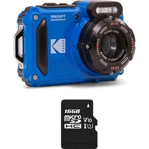 Kodak WPZ2 - Compactcamera - Onderwatercamera - 16 megapixel - Blauw - + 16gb geheugenkaart