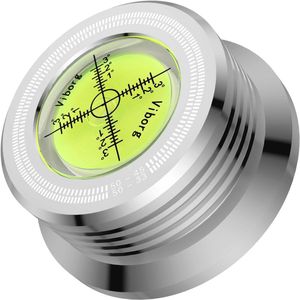 3-in-1 Aluminium Platengewichtsstabilisator voor Platenspelers - Nivelleer Libel en Trillingsdemping