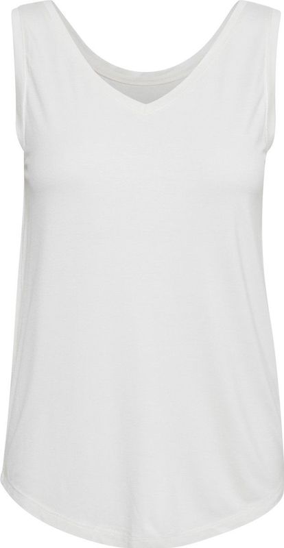 CULTURE - Top 'Poppy' - Wit - Mouwloos - Normale Pasvorm