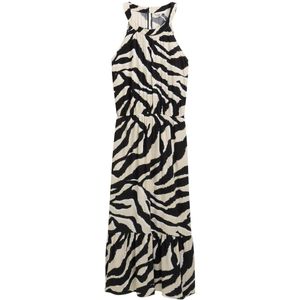 TOM TAILOR - Zomerjurk - Beige - Dierenprint - Mouwloos - Maxi Lengte