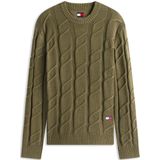 Tommy Jeans, Heren, Truien, Groen, Maat: XS Katoen,