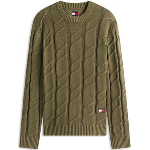 Tommy Jeans, Heren, Truien, Groen, Maat: XS Katoen,