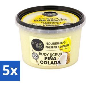 Organic Shop - Body Scrub Pineapple & Coconut - Verfrissend en Voedend - 250 ml - Bulkverpakking - 5 stuks