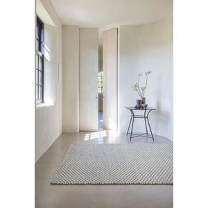 LIGNE PURE Rhytm – vloerkleed – tapijt – handgeweven – wol – eco – modern – Zwart Wit - 170x240
