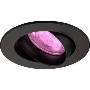 Ledvion - SMART LED Inbouwspots Rio, Zwart, Dimbaar, Rond, RGBWW, 2 Jaar Garantie