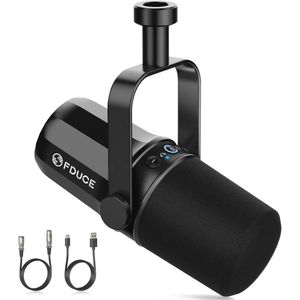 Dynamische Podcast Microfoon met USB en XLR aansluiting voor Gaming en Live Streaming