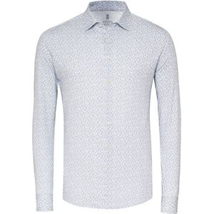 Desoto Overhemd Timeless Elegance Print Blauw - Maat 3XL - Heren - Overhemden Casual