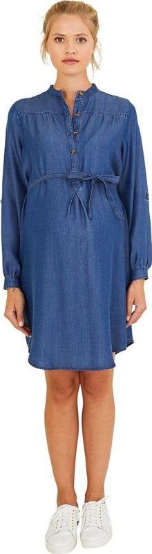 Zwangerschapsjurk - Lichtgewicht Lyocell Denim - Stone