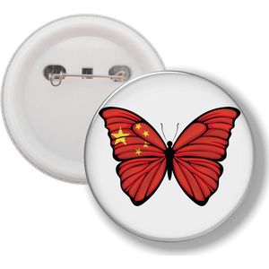 Button Met Speld - Vlinder Vlag China
