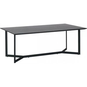 Rootz Salontafel - Modern middelpunt - Elegante salontafel - Duurzaam, ruim, veelzijdig - Zwart eiken fineer, metaal, MDF - 140 cm x 80 cm x 52 cm