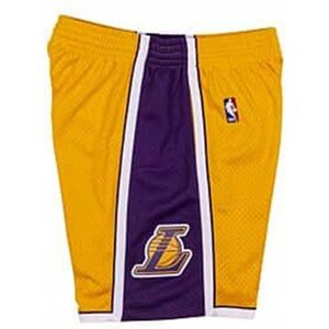 Basketbalbroek voor heren Mitchell & Ness LA Lakers Geel