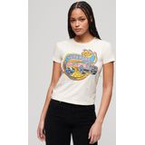 Superdry - T-shirt - Dames - Neon Motorprint - Aansluitende Pasvorm