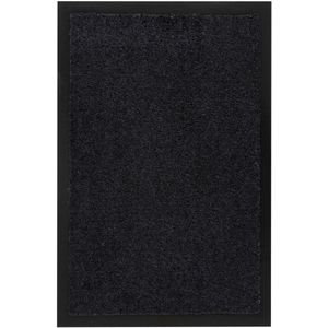 Droogloopmat Amsterdam - Deurmat Binnen – 100% Polyamide, Sterk & Duurzaam - Zwart- 40x60 CM