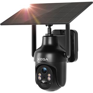 Draadloze IP-bewakingscamera met HD PTZ, zonnepaneel, nachtzicht en 2-weg audio voor buiten