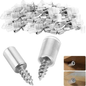 Pack of 100 Shelf Racks - 7.5 mm Diameter Inlay Shelf Holder - Non-Slip Hood for Cupboards - Wardrobes - Bookshelves - Wine Cooler