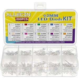 LED Diode Set 3mm - 10 Kleuren Lichtdioden voor DIY en Projecten