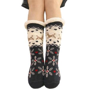 Herfst-/wintersokken - Platte lengte 42 cm - Kerstsokken - Kerstvloersokken - Dikke, warme herfst-/wintersokken - Huissokken - Slaapsokken - Antislipvloersokken - Voeg toe aan de kerstsfeer - Herfst-/winterbenodigdheden