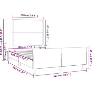 vidaXL - Bedframe - zonder - matrasx190 - cm - fluweel - roze