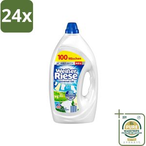 Weißer Riese - Wasmiddel - Gel - Witte Was - 4.5L - 100 Wasbeurten - Voordeelverpakking - 24 stuks - Wasgel - Vlekken verwijderen