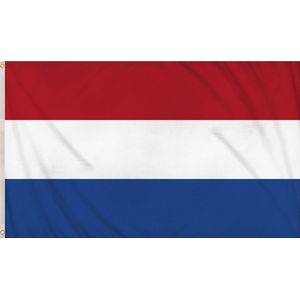 Nederland - Holland - vlag - 2x - rood/wit/blauw - 90 x 150 cm
