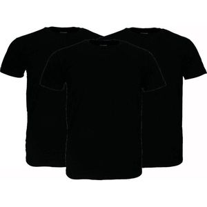 Fruit Of The Loom Blanco Katoenen T-Shirts 3-Pack Zwart
