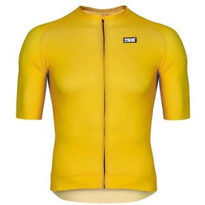 226ers Color Block Korte Mouw Wielertrui Geel L Man