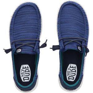 HEYDUDE - Wendy Sport Mesh - Instapper - Navy / White - Ademend Mesh-Materiaal