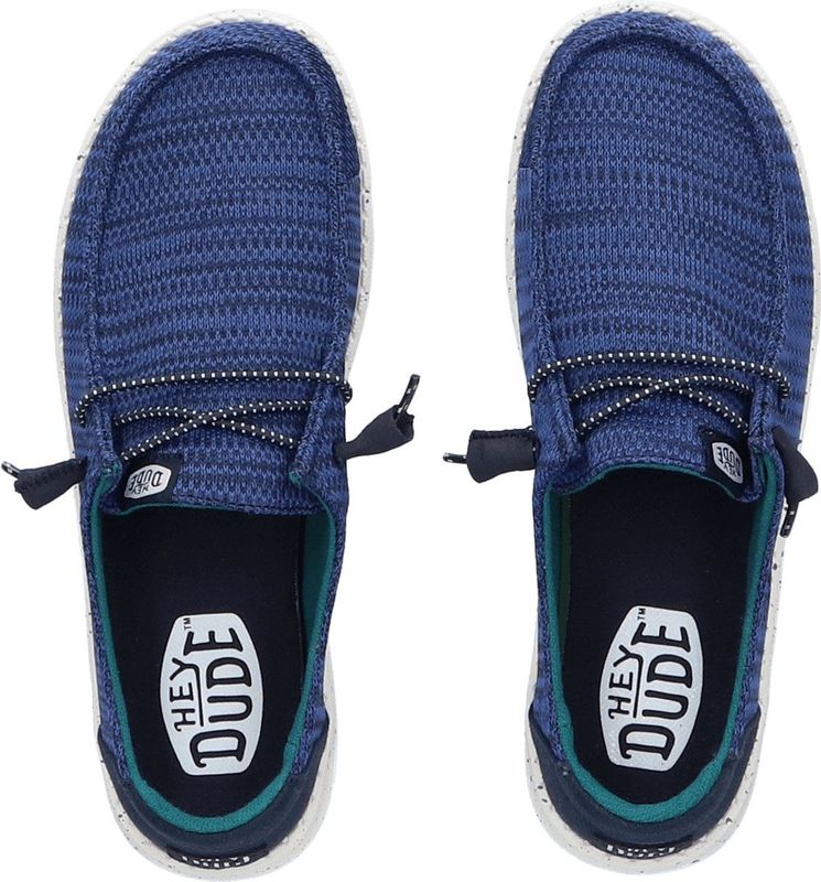 HEYDUDE - Wendy Sport Mesh - Instapper - Navy / White - Ademend Mesh-Materiaal