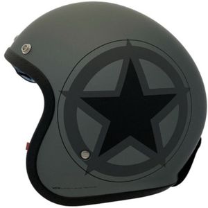 APEX - JI100 - Jethelm - Mat Zwart Grijs