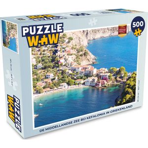 Puzzel Griekenland - Stad - Zee - Legpuzzel - Puzzel 500 stukjes