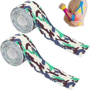 Sports Kinesiotape - Kinesiologie Tape - 5m x 5cm/2 Roll - Bandage Tape - Hooikoortstape - Face Taping - Cosmetisch Tapen - Waterbestendige & Elastische Sporttape - Elastisch voor Sport - Professionele Physio Tape