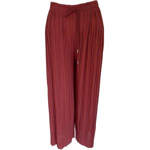 Hoogwaardige Dames Flare Broek / Pants | Flared Pantalon | Oud-Roze - Maat S