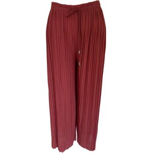 Hoogwaardige Dames Flare Broek / Pants | Flared Pantalon | Oud-Roze - Maat M