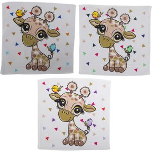 Zakdoeken - Giraf - Kinderzakdoeken - 100% Katoen - 12 Stuks - 28x28 cm