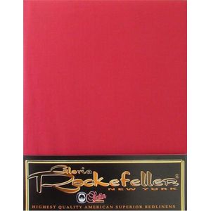 Gloria Rockefeller Hoeslaken Satijn - Tweepersoons - 140x200 cm - Rood