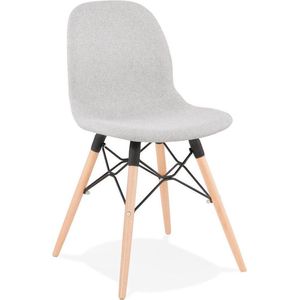 Alterego - BIZON - Scandinavische stoel - Grijs - 49x47x84 cm