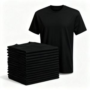 Heren T-shirt Zwart - 10 stuks - Goede pasvorm - Basic Blanco Shirt -5 pack -Regular fit - 100% Katoen - Comfortabel - Gildan