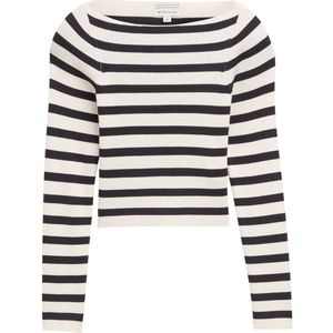 TOM TAILOR - 32557 - Gebreide Trui - Off White Grey Stripe - Voor Meisjes