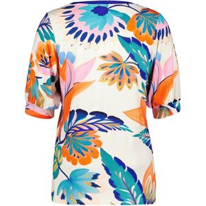 DIDI Dames T-shirt Auri Offwhite Tropicalia print maat 48