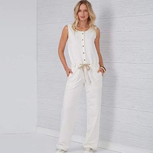 Relaxed Fit Jumpsuit met Rijg Taille voor Dames